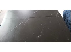 Стеклянный стол Фестер 140(180)х80 кристл статуарио / черный фото покупателя 1