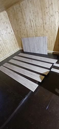 Полутораспальная кровать Адайн КР-140 140х200 дуб крафт серый / дуб крафт серый фото покупателя 5