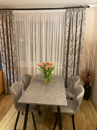 Стол Тринити Лофт 120 черный матовый / дуб делано темный фото покупателя 5