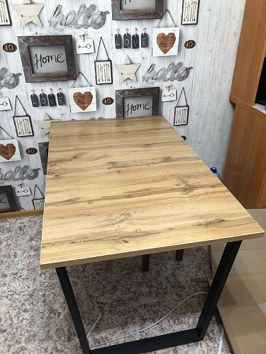 Стол Лота Лофт 140 25 мм черный матовый / бетон фото покупателя 170