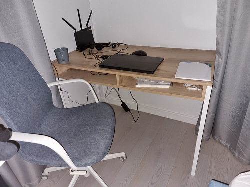 Письменный стол Леон Лофт черный матовый / дуб вотан фото покупателя 188