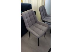 Стул на металлокаркасе Челси серый 02 / черный фото покупателя 140