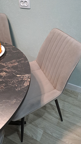 Стул на металлокаркасе Седа К латте / черный фото покупателя 277