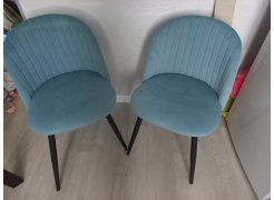 Стул на металлокаркасе Gabi 1 бежевый / черный с серебряными наконечниками фото покупателя 400