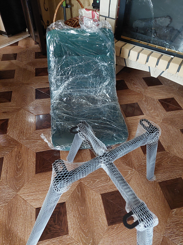 Стул на металлокаркасе Чилли черный / зеленый фото покупателя 721