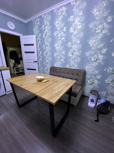 Деревянный стол Лота Лофт 120x75 дуб крафт табачный / черный матовый фото покупателя 550