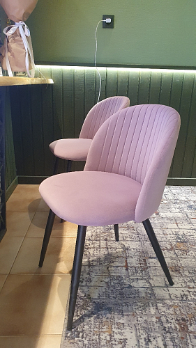 Стул на металлокаркасе Gabi dark beige / black / silver фото покупателя 764