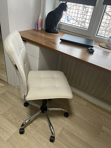 Компьютерное кресло One/Ван флок бежевый 7 фото покупателя 39