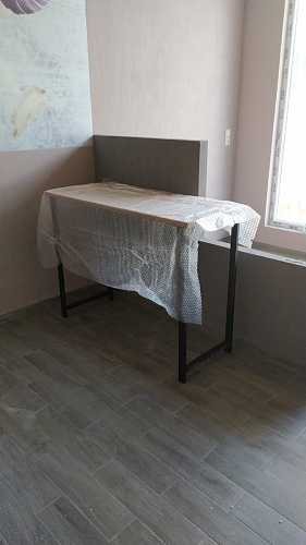 Барная стойка Дилан Лофт 120х40х90 бетон светлый фото покупателя 5