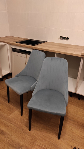 Стул на металлокаркасе Kora green / black фото покупателя 422