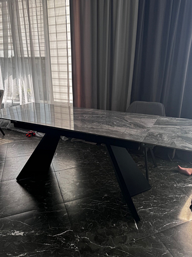 Керамический стол Ливи 140(200)х80х78 patagonia bronze / черный фото покупателя 4