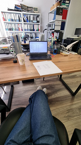 Деревянный стол Лота Лофт 120х75 белый матовый / дуб крафт золотой фото покупателя 1013