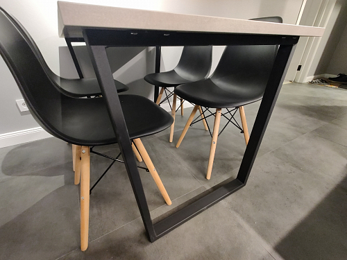 Деревянный стол Лота Лофт 140х80 черный матовый / бетон светлый фото покупателя 367