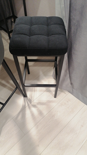 Барный стул Лофт ткань канди грей / черный матовый фото покупателя 53