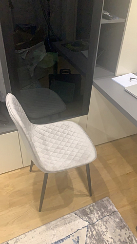 Стул на металлокаркасе Capri dark beige / white фото покупателя 69