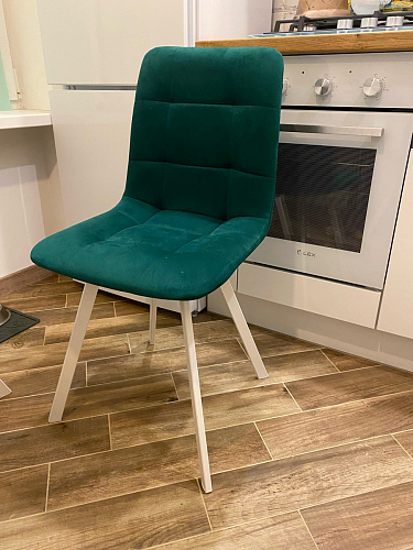 Стул на металлокаркасе Чилли зеленый / черный фото покупателя 922