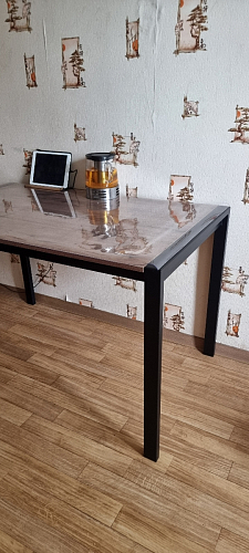 Стол Центавр дуб галифакс / черный матовый фото покупателя 45