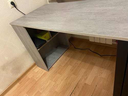 Письменный стол Битти Лофт 116х60х75 дуб вотан / белый матовый фото покупателя 95