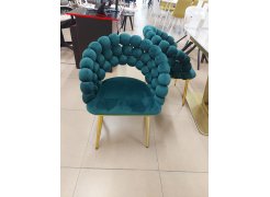 Стул на металлокаркасе Ball dark gray / gold из шоурума 1