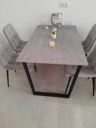 Деревянный стол Лота Лофт 140х80 дуб крафт табачный / черный матовый фото покупателя 812