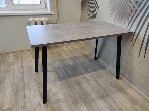 Стол Тринити Лофт 120 32 мм бетон / черный матовый фото покупателя 46