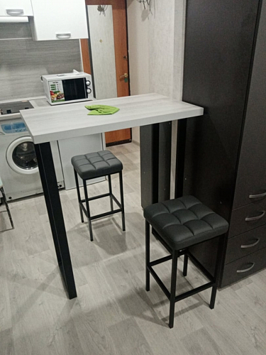 Барный стул Лофт ткань канди грей / черный матовый фото покупателя 134