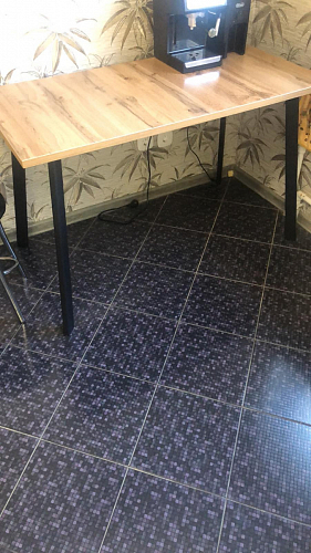 Стол Тринити Лофт 120 32 мм дуб галифакс табако / черный матовый фото покупателя 895