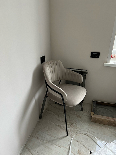 Стул на металлокаркасе Инклес темно-зеленый / черный глянец фото покупателя 29