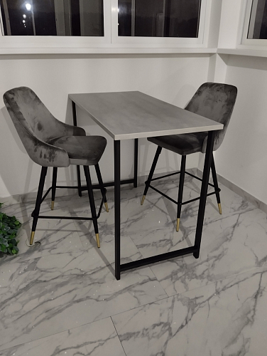 Барная стойка Дилан Лофт 120х50х90 бетон фото покупателя 78