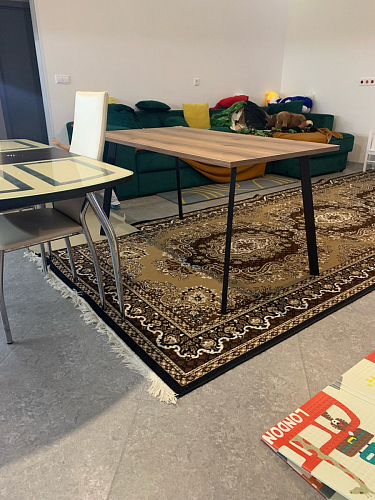 Стол Тринити Лофт 120 32 мм дуб галифакс табако / черный матовый фото покупателя 193