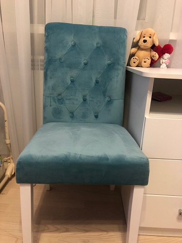 Стул Amelia white / fabric tiffany фото покупателя 10