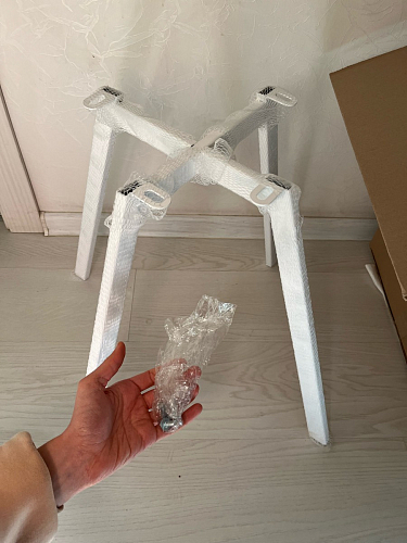 Стул на металлокаркасе Чилли синяя ткань / белый фото покупателя 1151