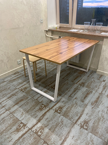 Деревянный стол Лота Лофт 140х80 дуб крафт табачный / черный матовый фото покупателя 686