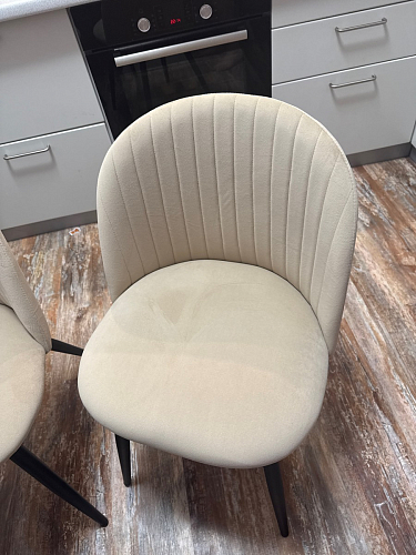 Стул на металлокаркасе Gabi dark beige / black / silver фото покупателя 575