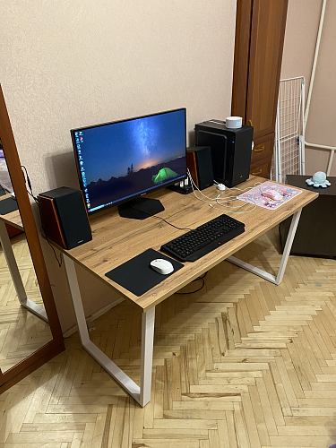 Деревянный стол Лота Лофт 120x75 дуб крафт табачный / черный матовый фото покупателя 1009