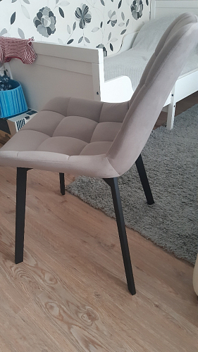 Стул на металлокаркасе Челси морская волна / черный фото покупателя 180