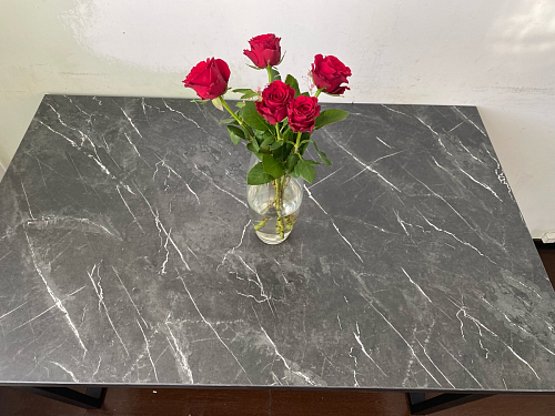 Стол Лота Лофт 120 32 мм бетон / черный матовый фото покупателя 311