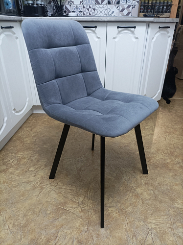 Стул на металлокаркасе Чилли К темно-серый (velutto 32) / черный фото покупателя 514