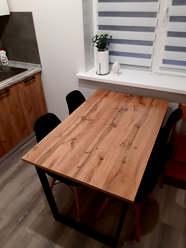 Деревянный стол Лота Лофт 120х75 белый матовый / дуб крафт золотой фото покупателя 392