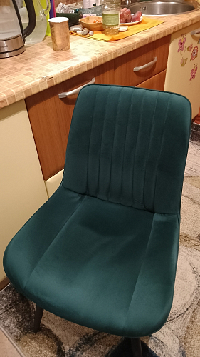 Стул на металлокаркасе Седа К коричневый velvet lux 100 / черный фото покупателя 32