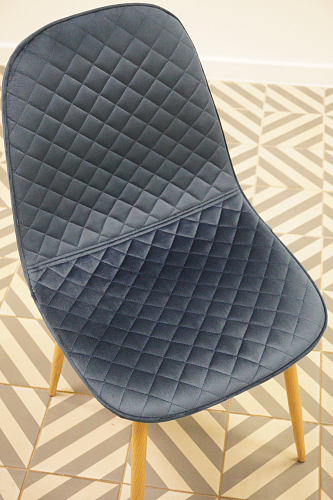 Стул на металлокаркасе Capri dark beige / white из шоурума 6