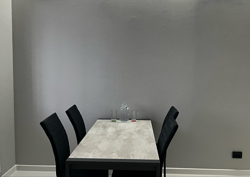 Стол Центавр 120(160)х70х75 файерстоун / черный матовый фото покупателя 16