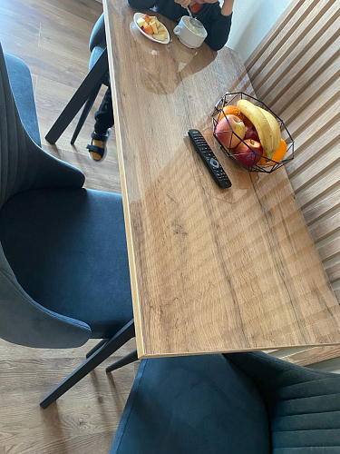 Стол Тринити Лофт 120 32 мм дуб галифакс табако / черный матовый фото покупателя 13