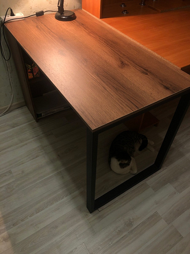 Письменный стол Битти Лофт 116х60х75 дуб делано светлый / белый матовый фото покупателя 53