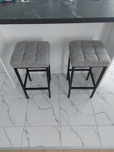 Барный стул Лофт микровелюр катания блэк / черный матовый фото покупателя 312