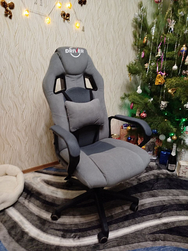 Компьютерное кресло Driver/Драйвер кожзам черный / серый фото покупателя 18