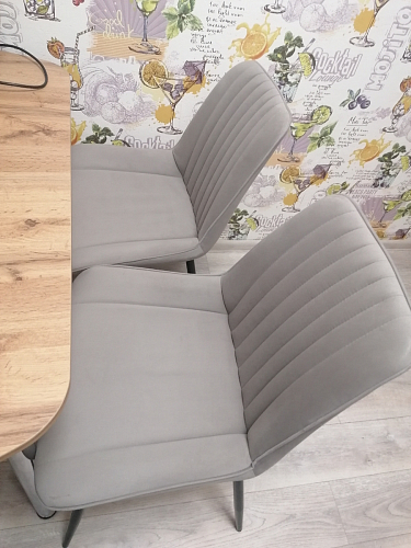 Стул на металлокаркасе Седа К латте / черный фото покупателя 52