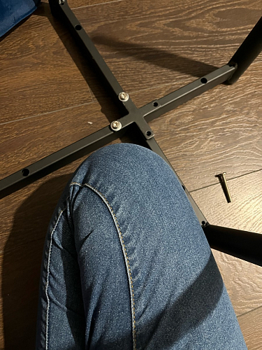 Стул на металлокаркасе Seda 01 blue / gold / black фото покупателя 62