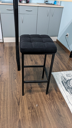 Барный стул Лофт ткань канди крем / черный матовый фото покупателя 85