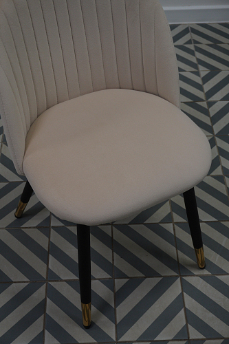 Стул на металлокаркасе Gabi dark beige / black / silver из шоурума 9